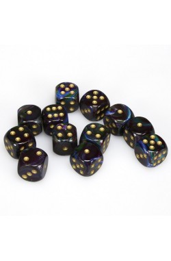 Chessex Dobbelsteen 16mm Lustrous Shadow